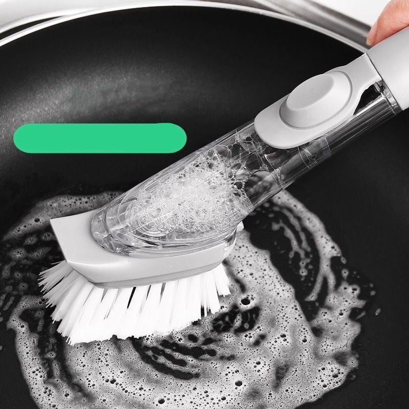 Kitchen Liquid Filling Cleaning Brush Automatic Add Detergent