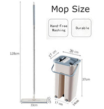 Load image into Gallery viewer, Wonder Mop and Bucket Set with Microfiber Pads
